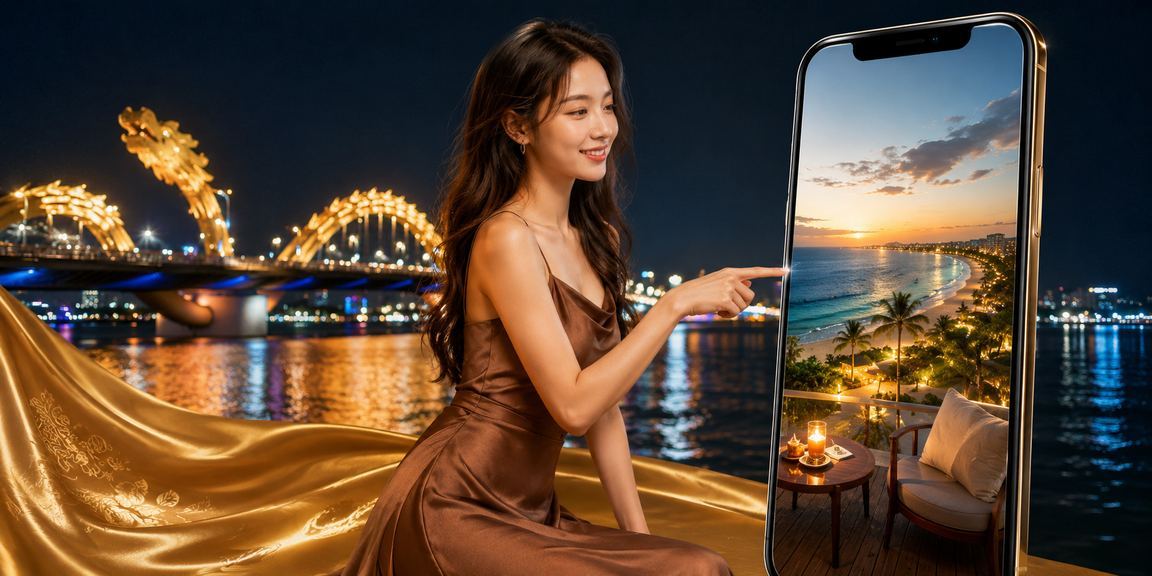 Phụ nữ mặc áo dài tại Đà Nẵng chơi casino trên điện thoại di động