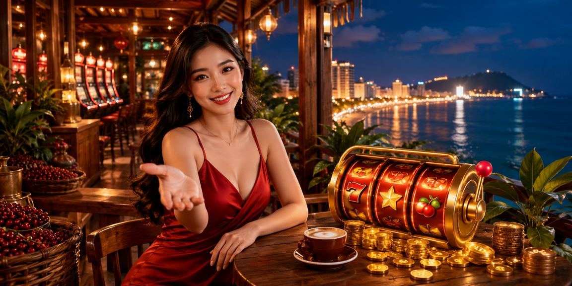 Người dùng tại Vũng Tàu chơi slot game bên ly cà phê sáng